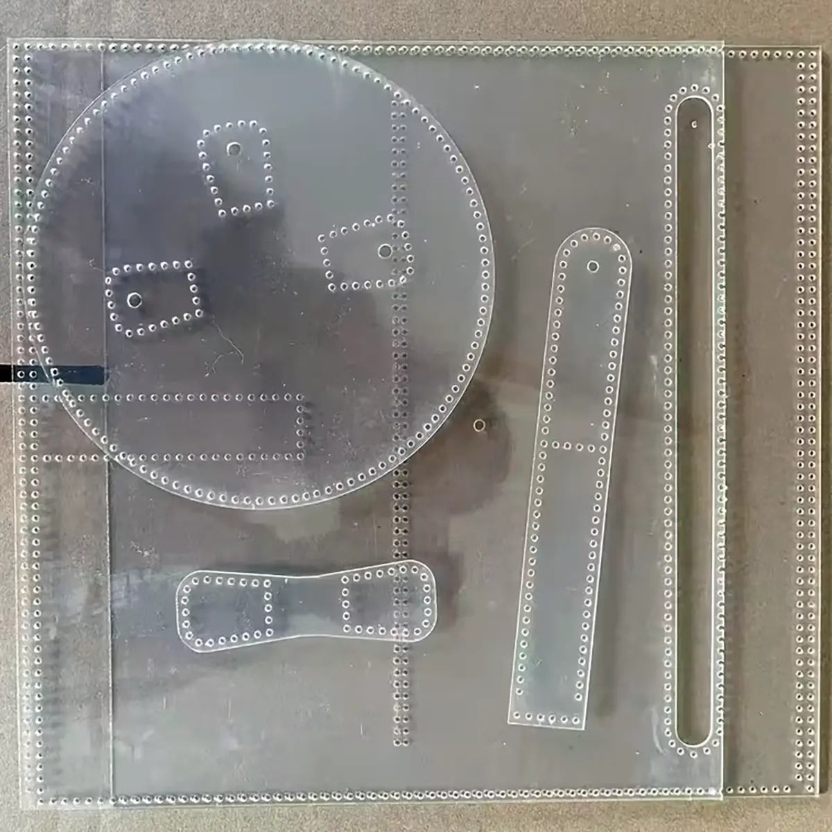 Cylinder Shoulder Bag Acrylic Template.