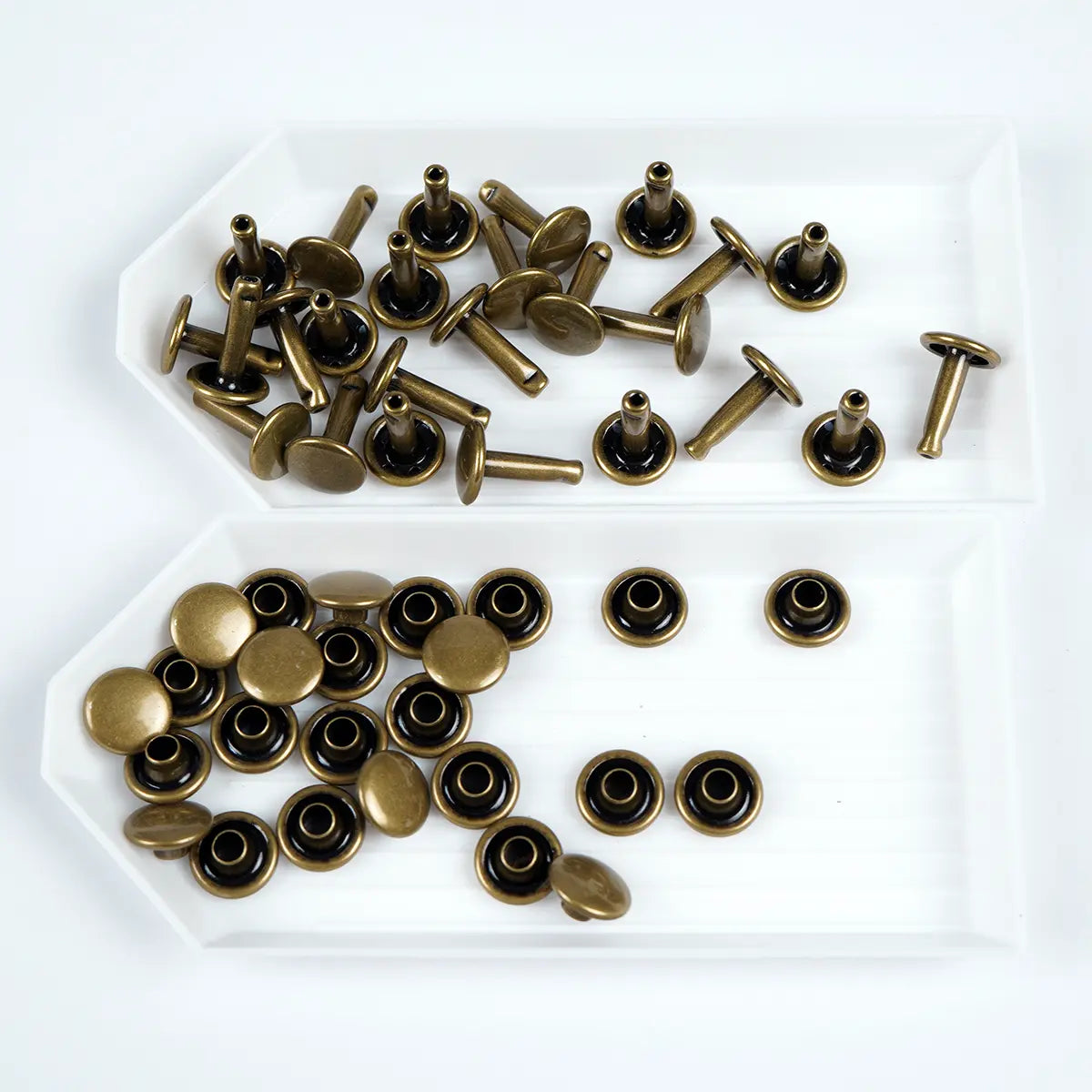 Cap Patch Rivets Antique 9.2mm x 12.7mm Solid Brass Double Cap Rivets 25 Pack ...