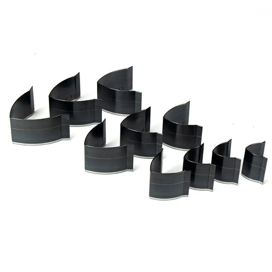 Economy English Point Belt End Die Cutters 10 Piece Set.
