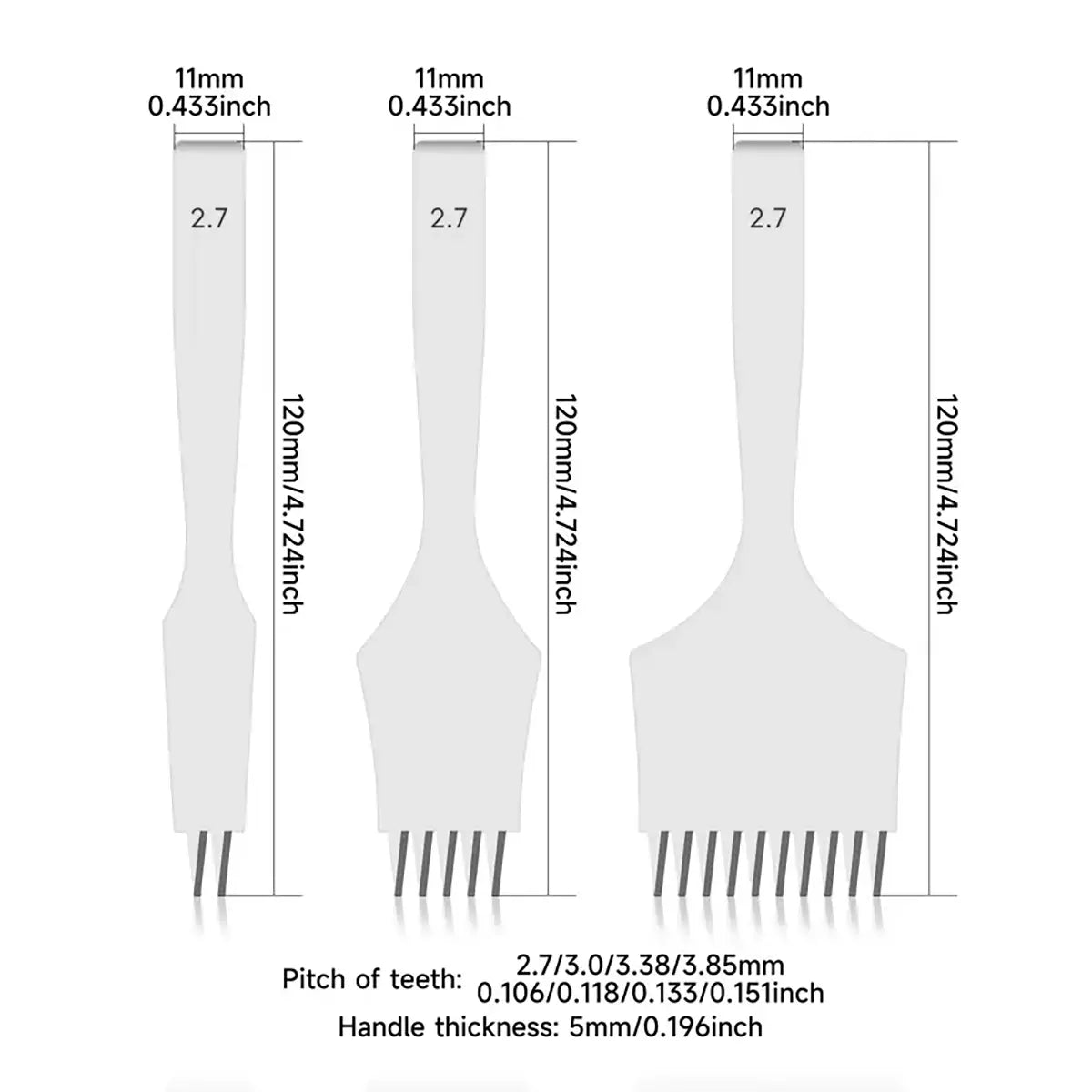 French Pricking Iron Sets 4 Sizes.