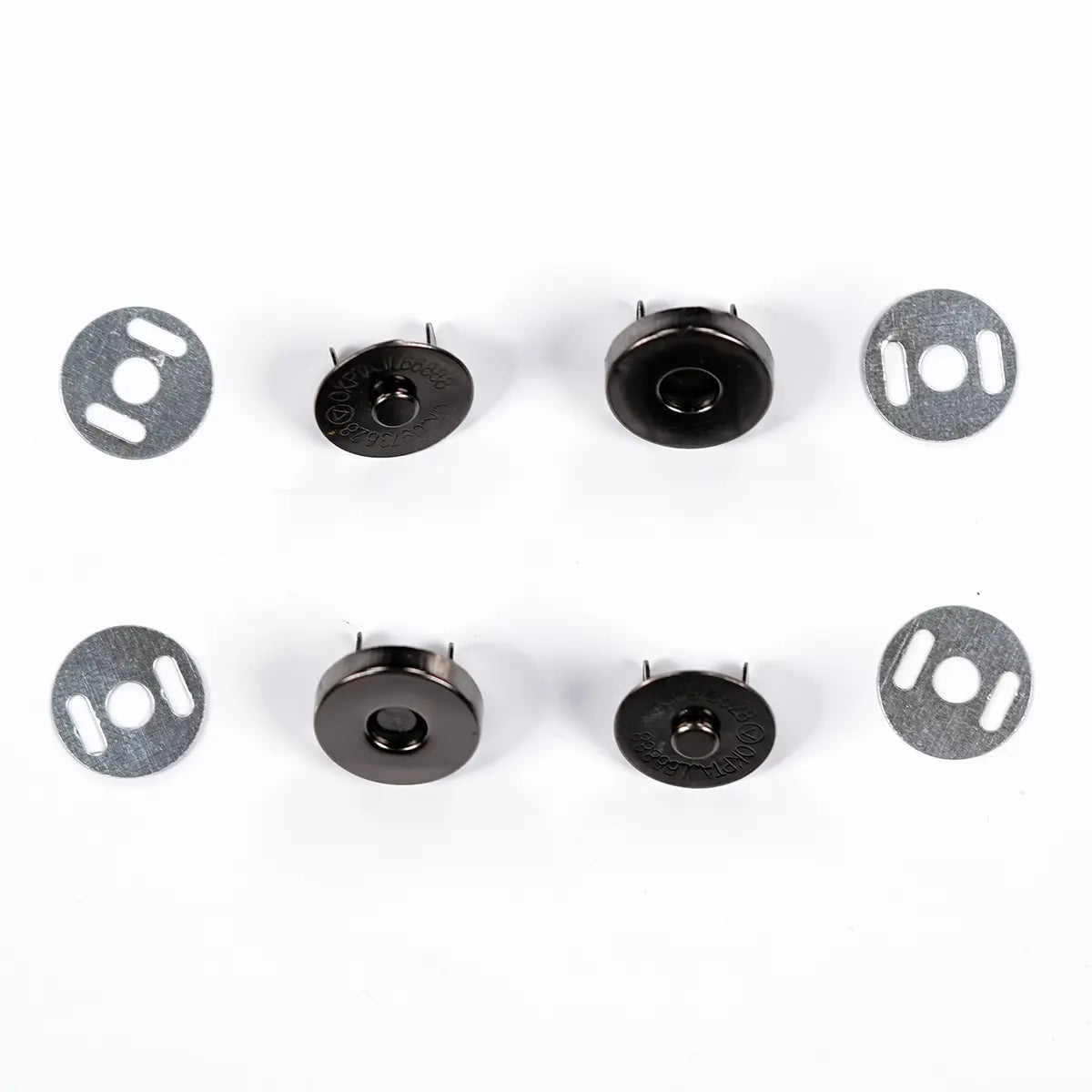 Gunmetal Round Magnetic Snap 14mm 2 Pack