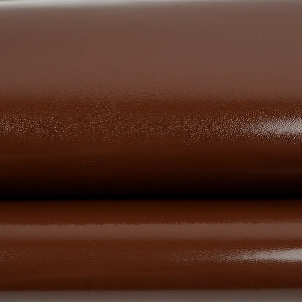 Medium Brown Glossy Aniline Goat Kidskin Leather.
