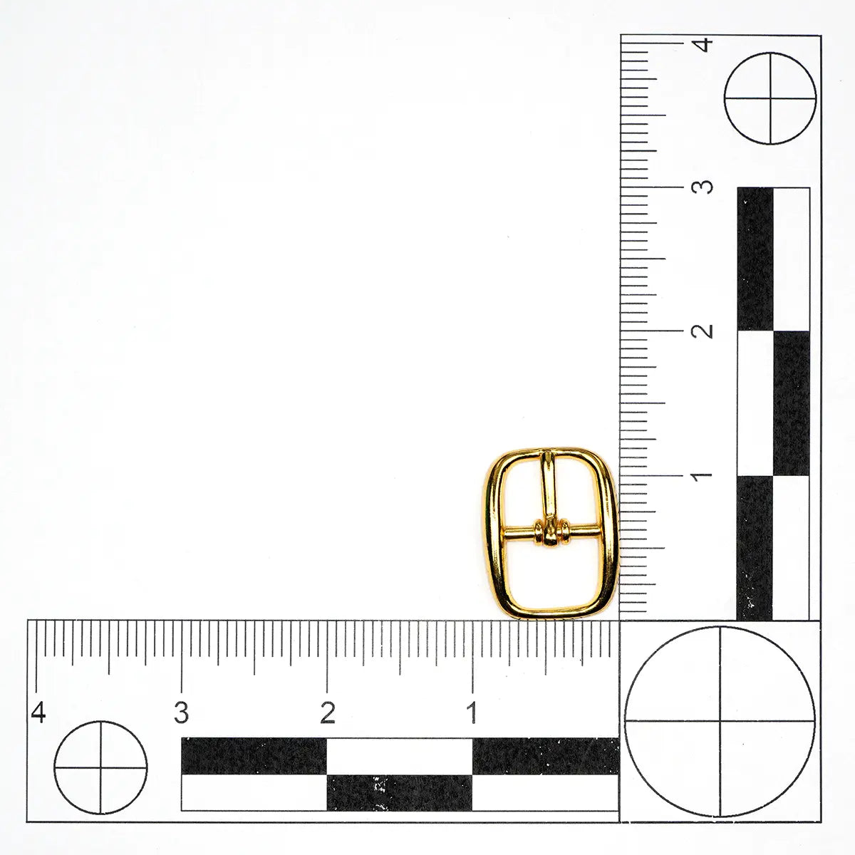 Gold Center Bar Buckle, 5/8 Inch.