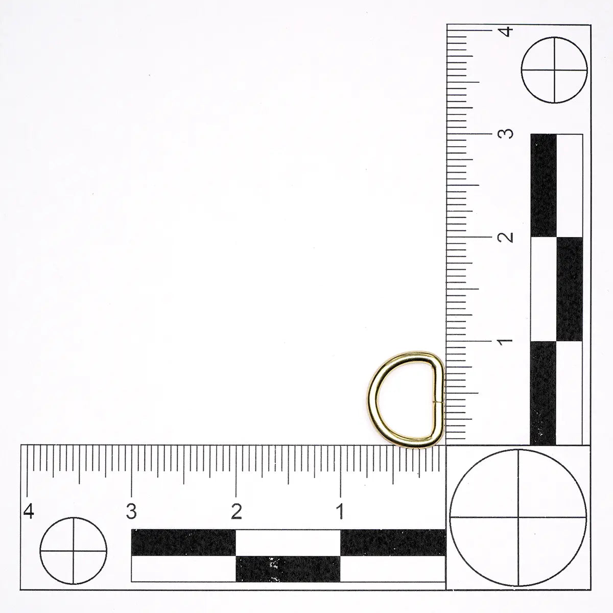 Brass Steel Split D-Ring, 5/8 Inch.
