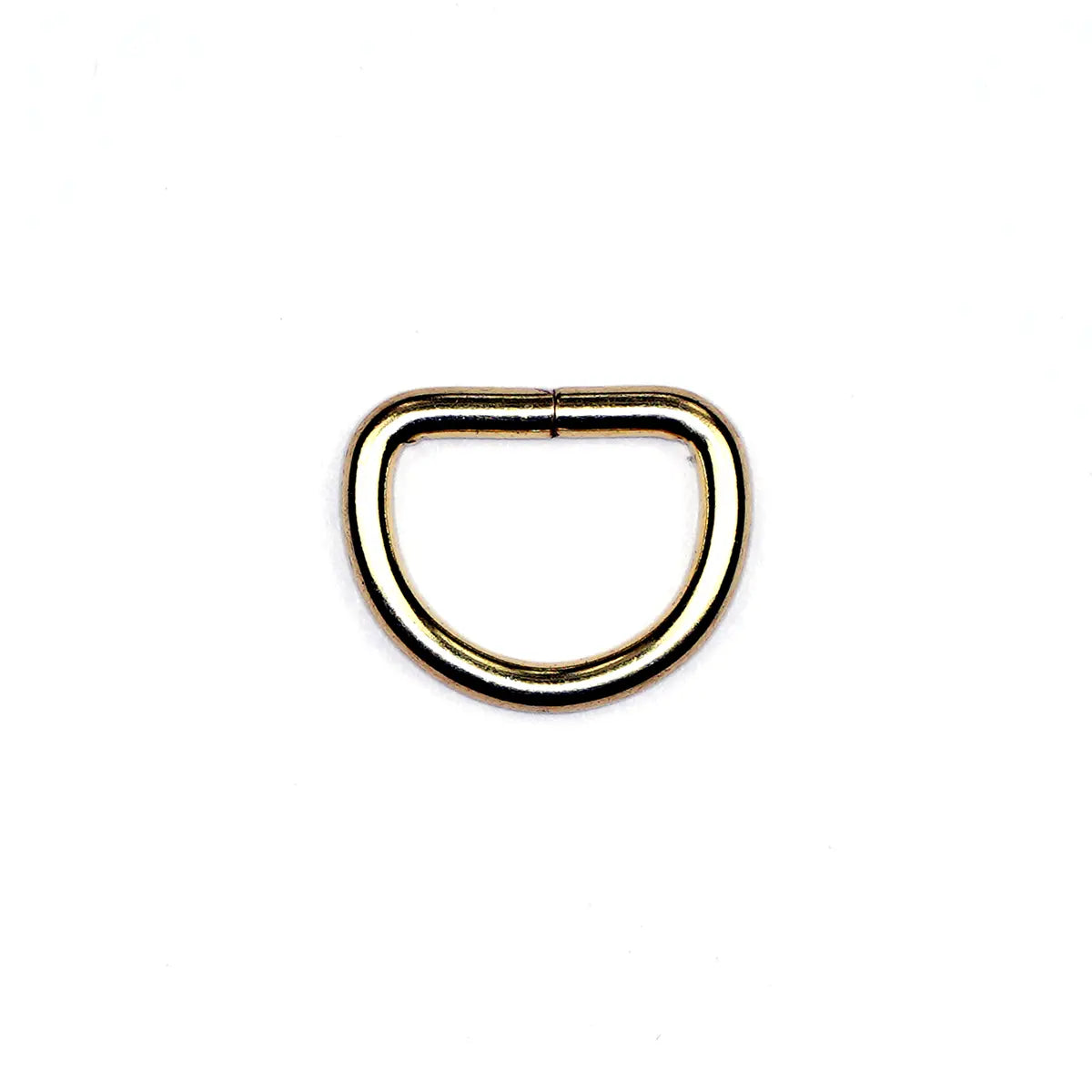Brass Steel Split D-Ring, 5/8 Inch.