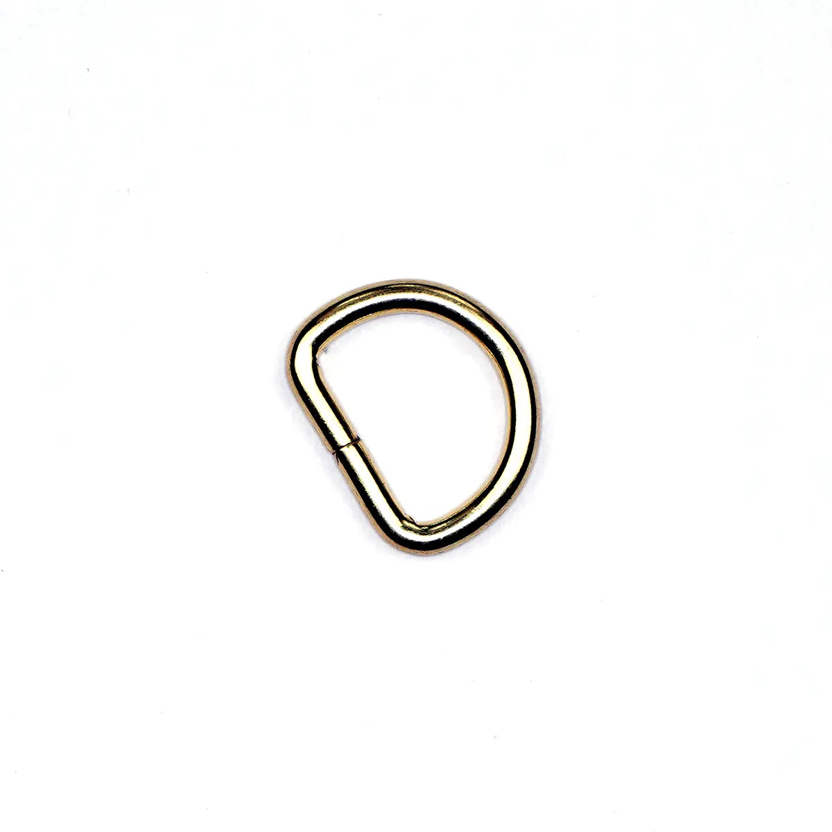 Brass Steel Split D-Ring, 5/8 Inch.