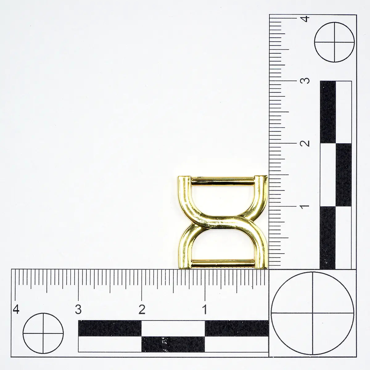 Gold Decorative D Connector, 1 Inch.