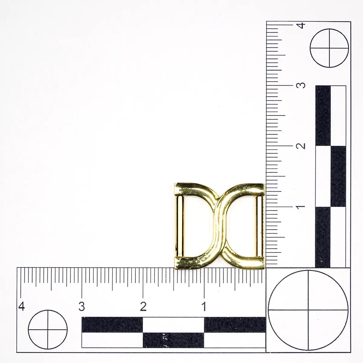 Gold Decorative D Connector, 1 Inch.