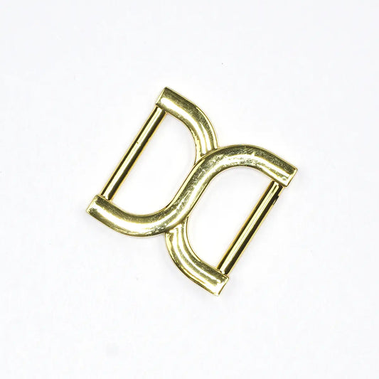 Gold Decorative D Connector, 1 Inch.
