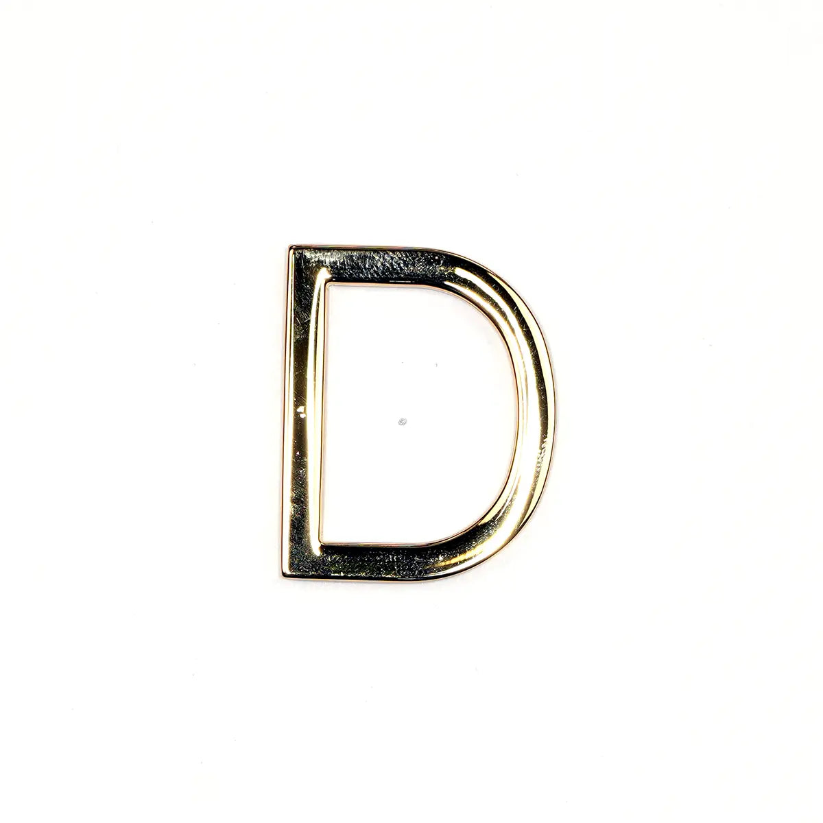 Gold Flat Cast D-Ring Zinc Alloy, 1 Inch.