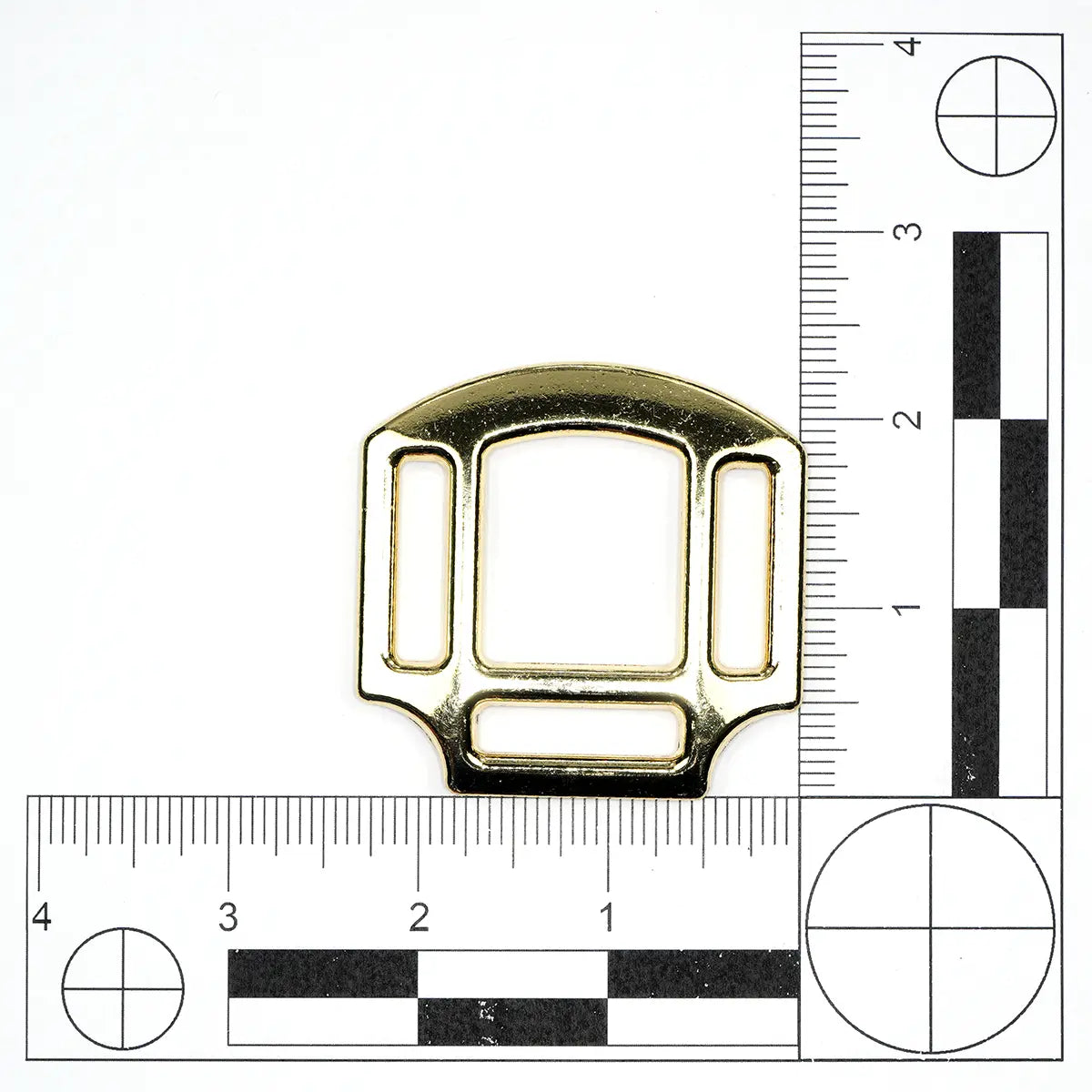 Gold Three Sided Halter Ring, 1 Inch.