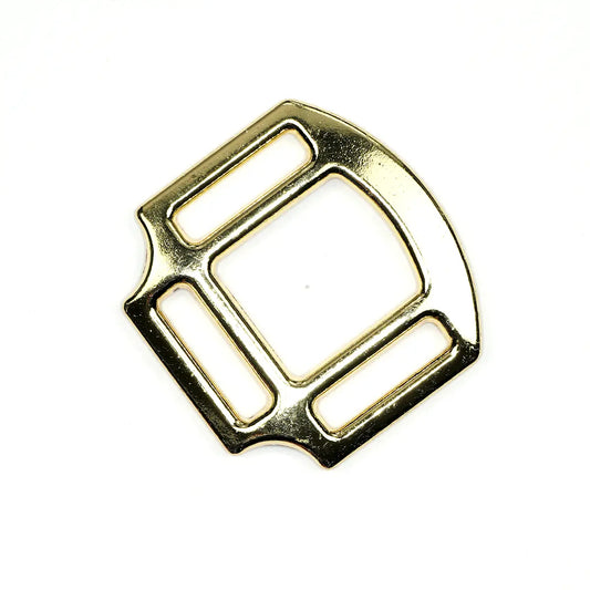 Gold Three Sided Halter Ring, 1 Inch.