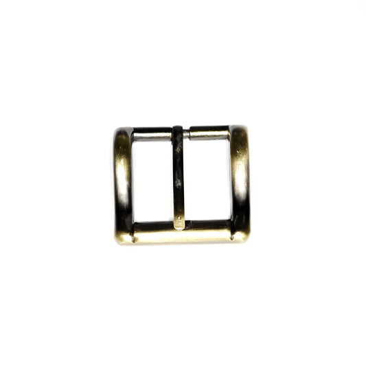 Antique Brass Heel Bar Buckle, 1 Inch.