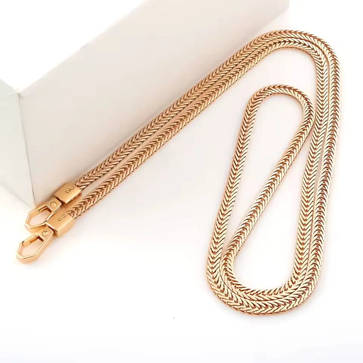 Gold Purse Bag Snake Chains, 120cm.