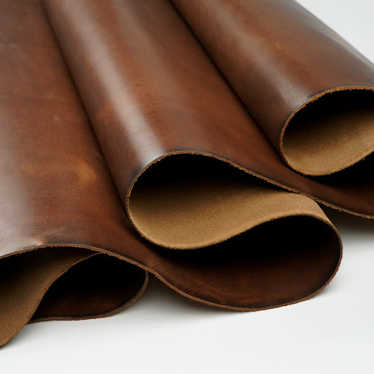 Nut Brown Horween Dublin Leather Sides 4-5oz.