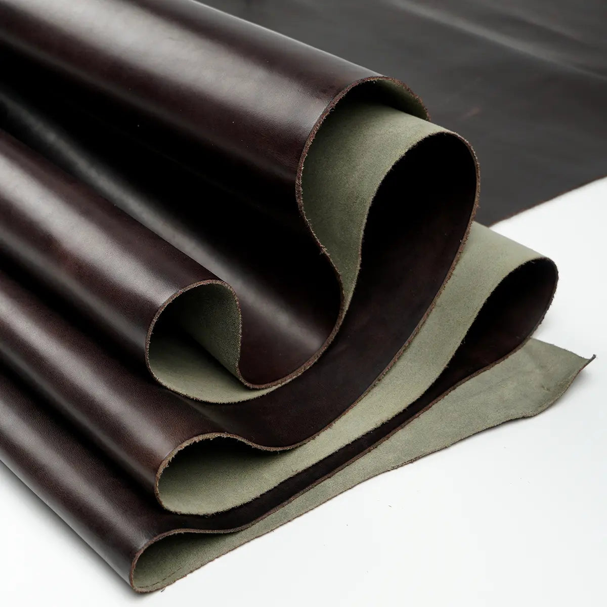 Horween Waxy Dark Mahogany Leather 3-4oz.