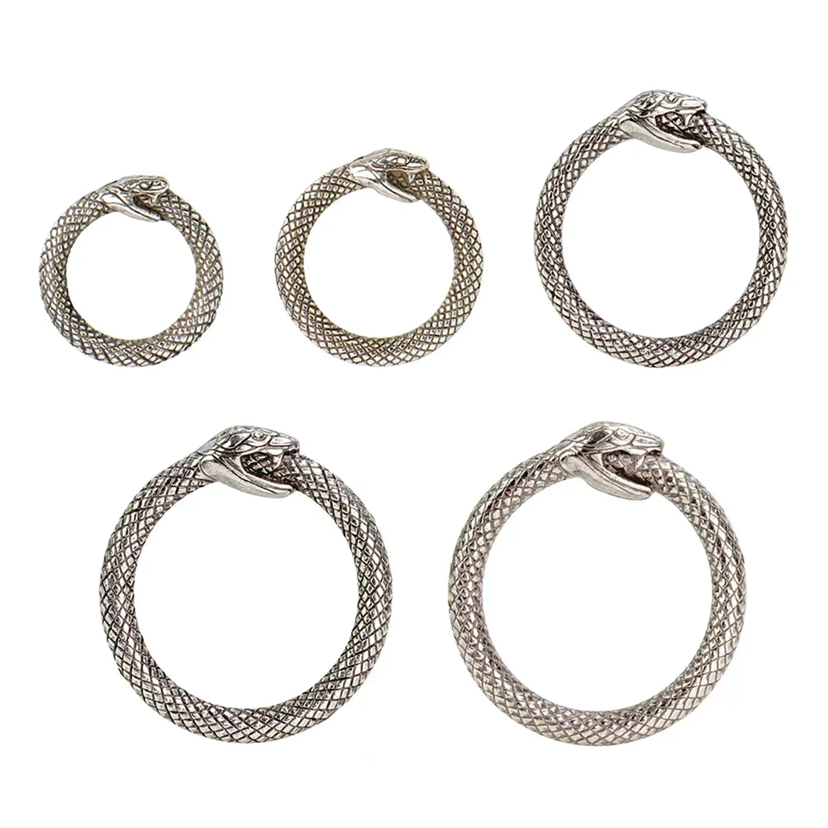Antique Silver Infinity Snake O-Rings for Leathercraft.