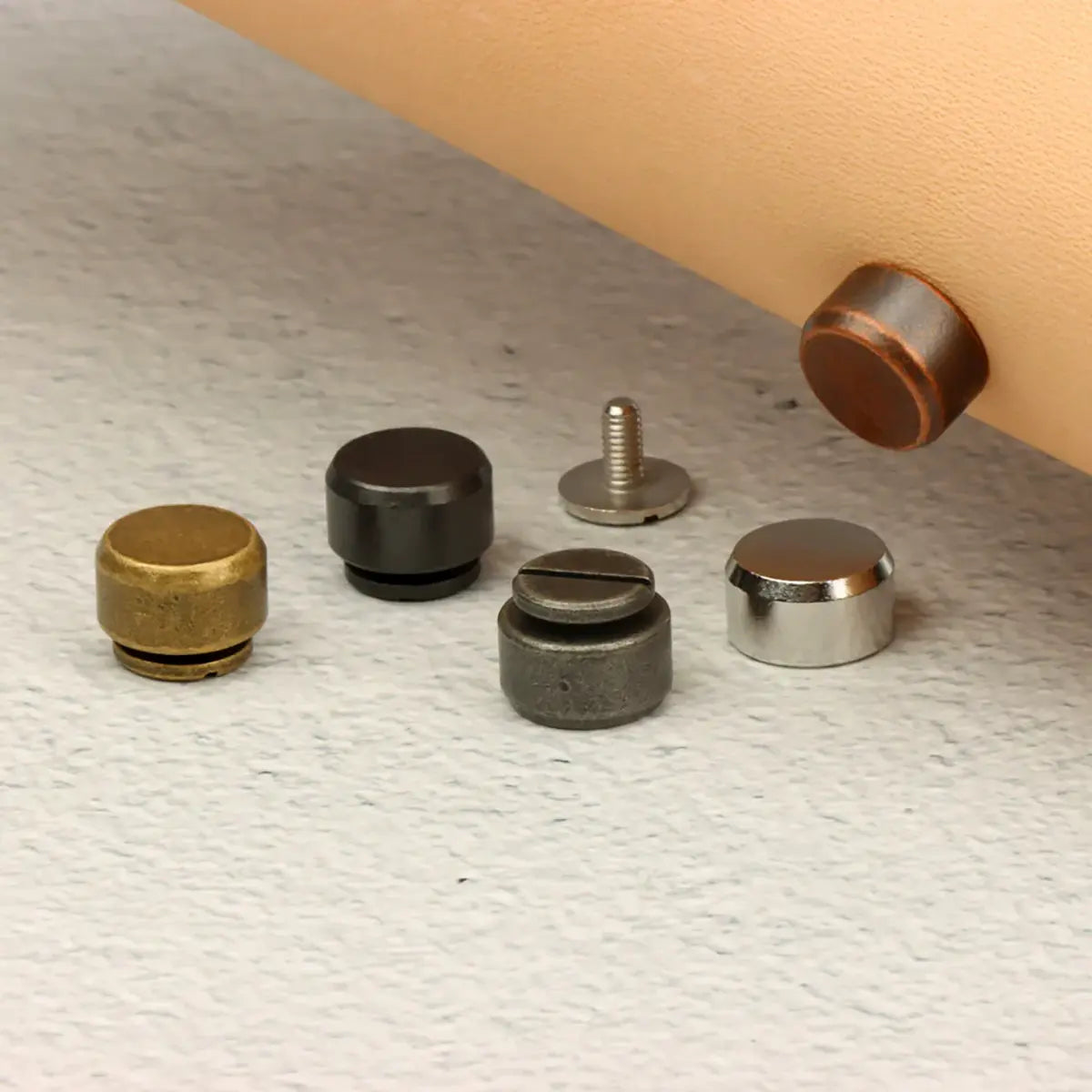 Plated Solid Brass Feet Studs 4 Pack.