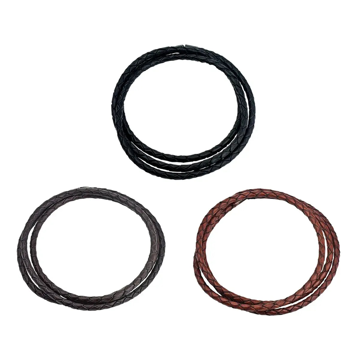 Braided Leather Cords 36 Inch.