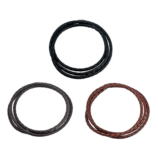 Braided Leather Cords 36 Inch.
