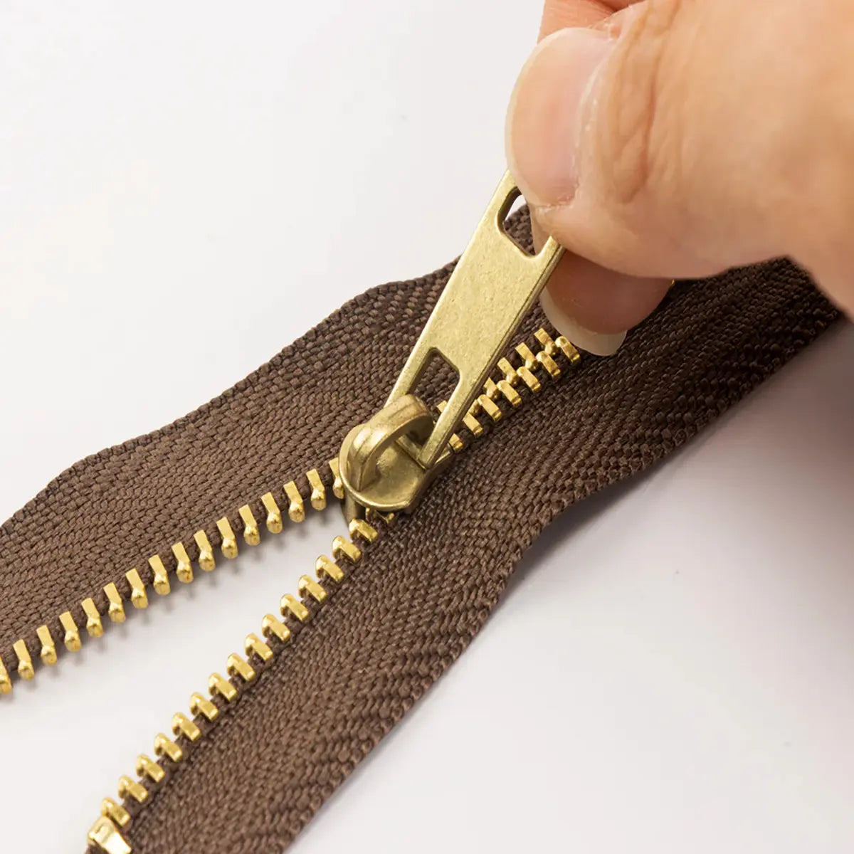 #8 Brass Zipper Tape – 2 Meter Length.