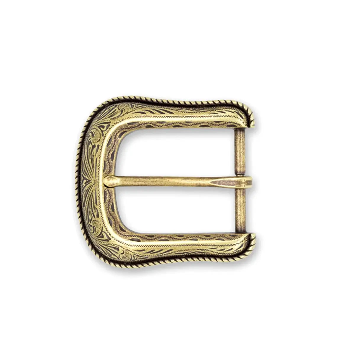 Antique Brass Brazos Heel Bar Buckle 1.5 Inch.