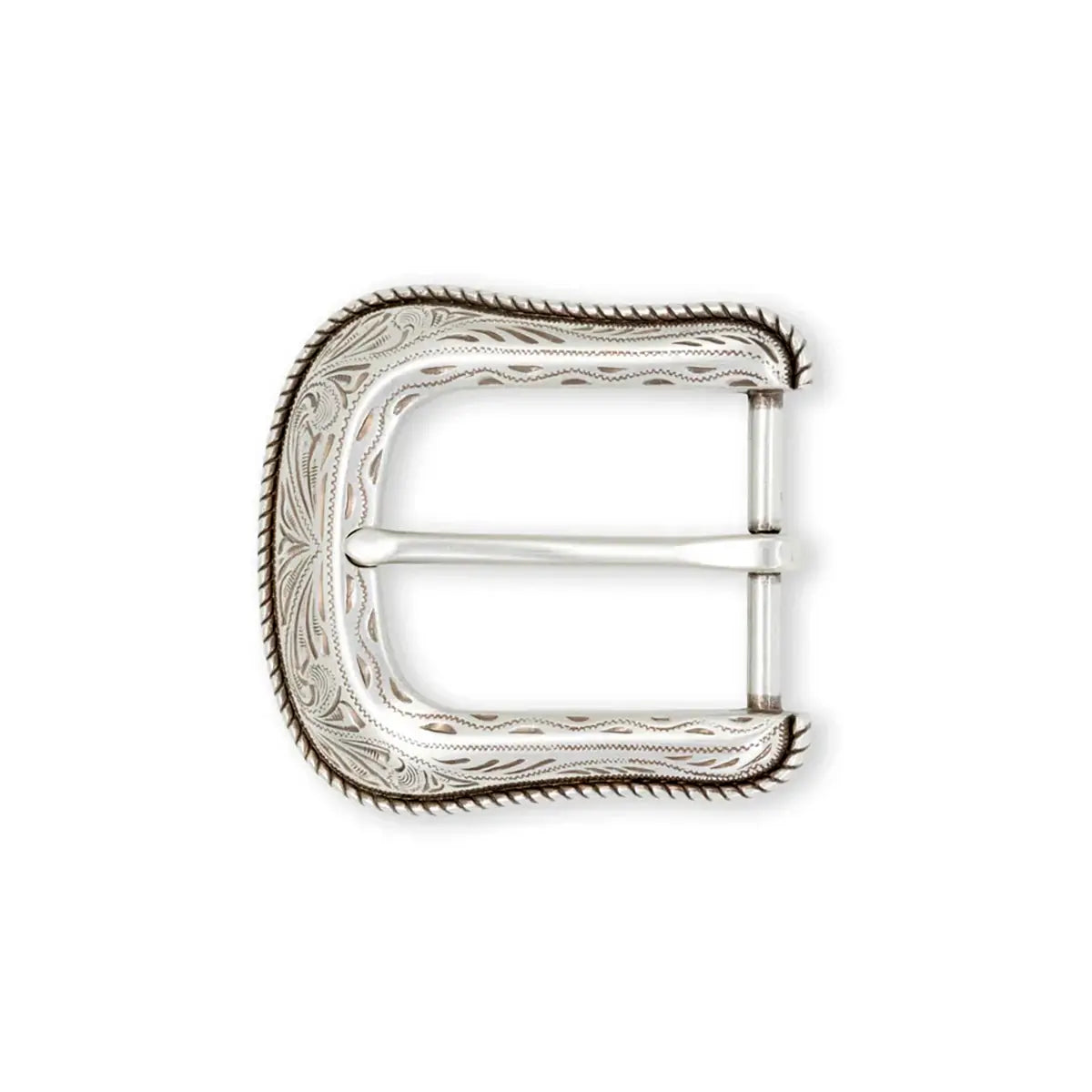 Antique Silver Brazos Heel Bar Buckle 1.5 Inch.
