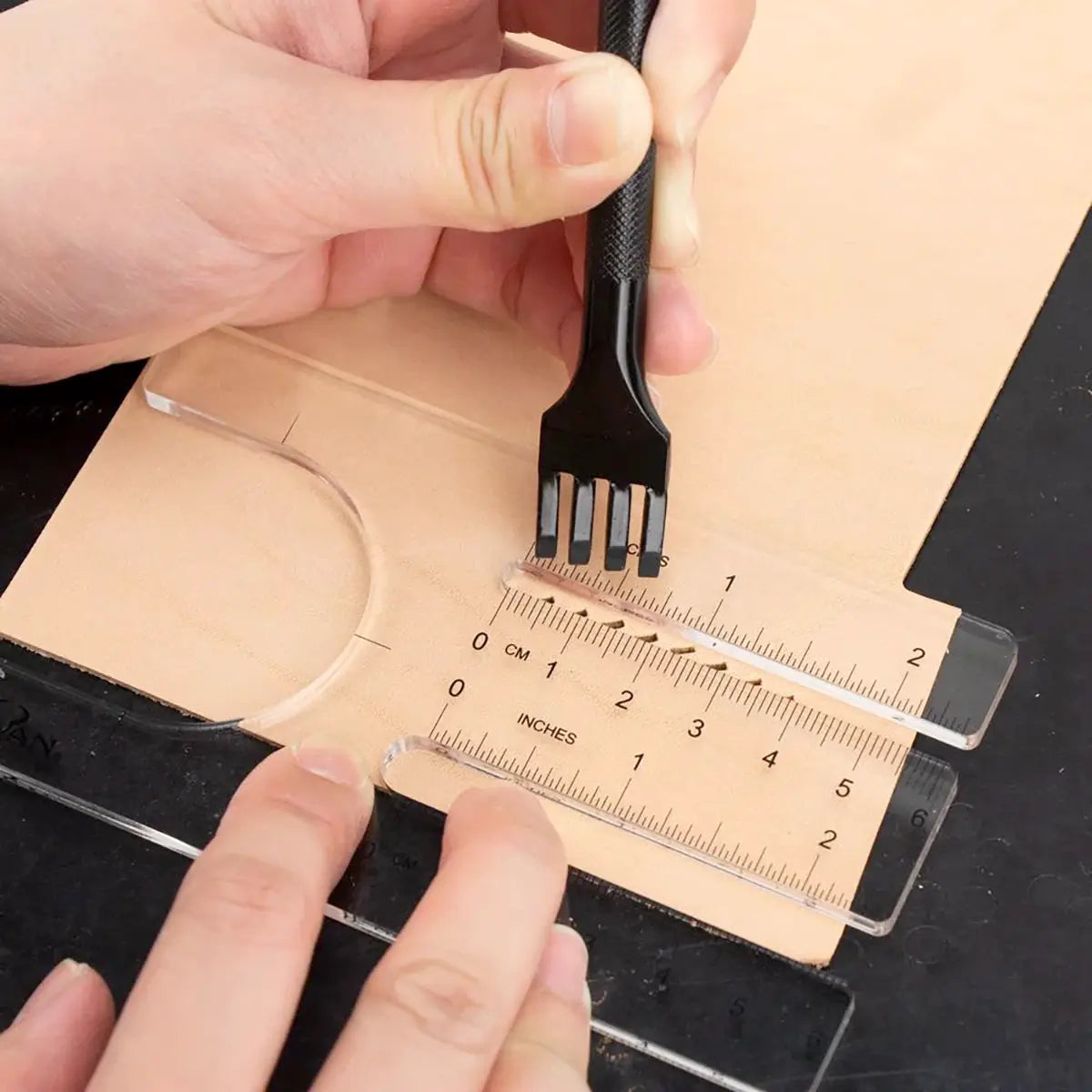 Ivan Acrylic Chisel Aid Template and Stitching Guide.