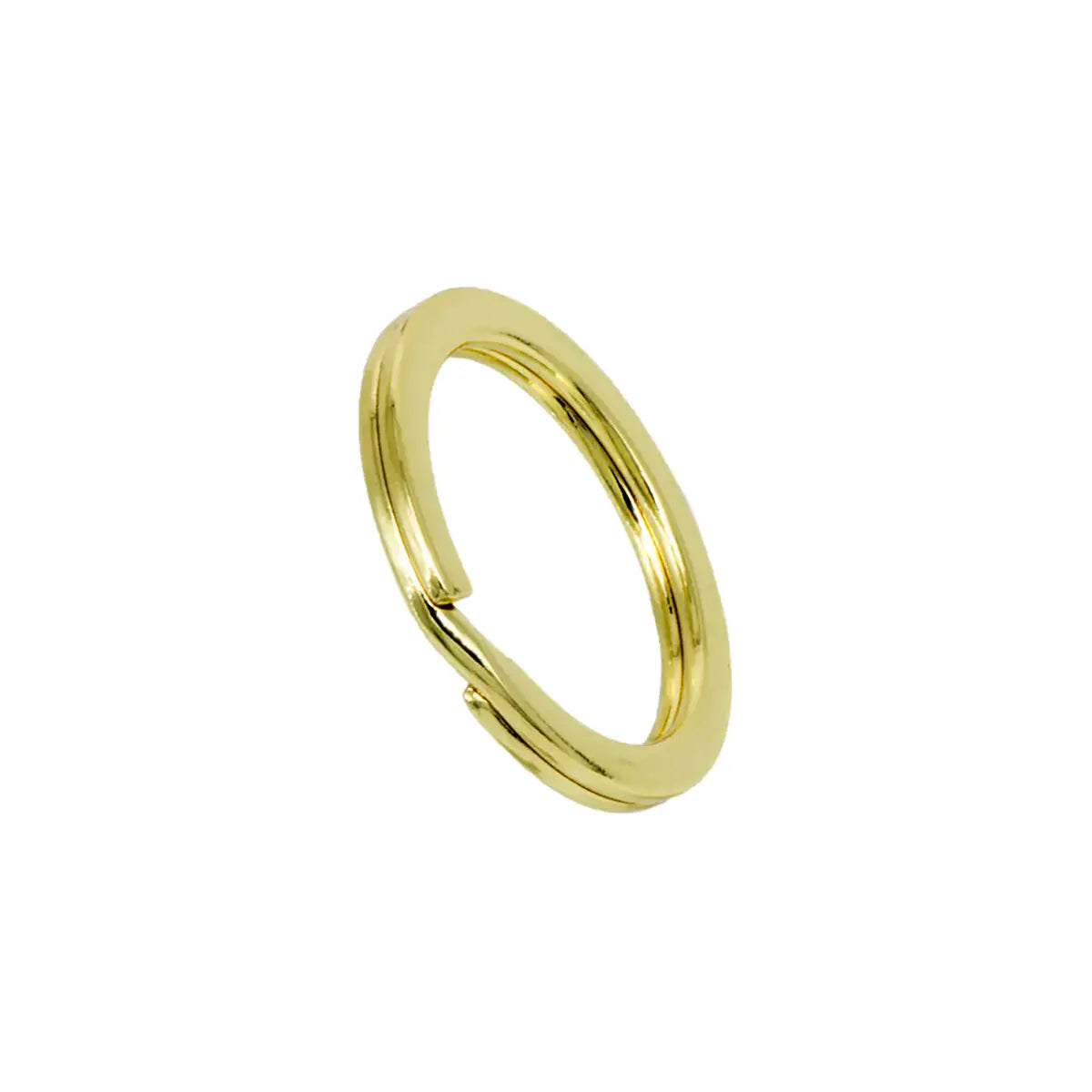 Brass Deluxe Flat Key Rings 1 Inch 10 Pack.