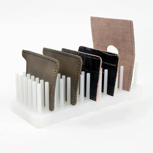 Edge Paint Drying Rack for Leather Finishing.