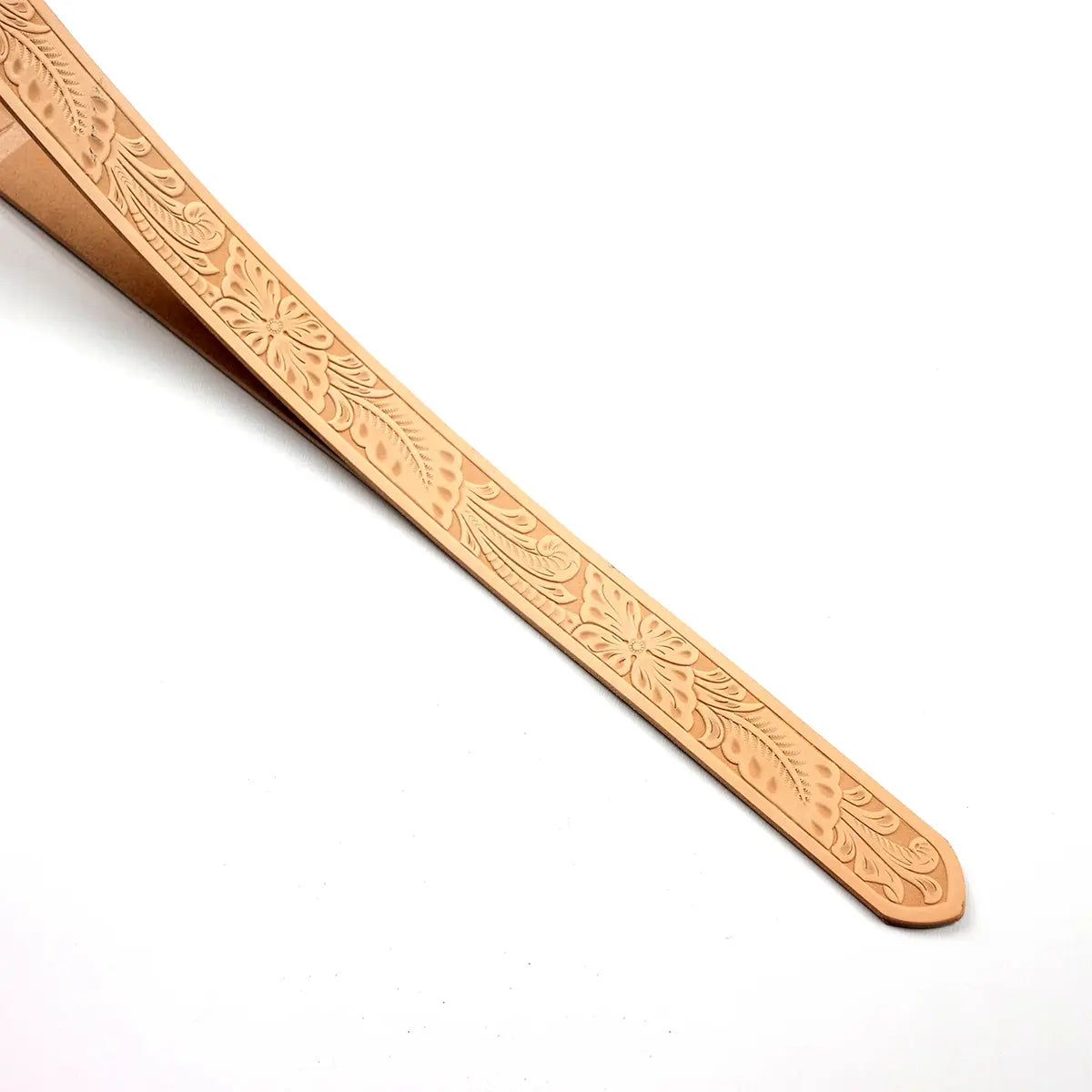 Floral Leaf Vegetable Tanned Embossed Belt Blanks 9-10oz.