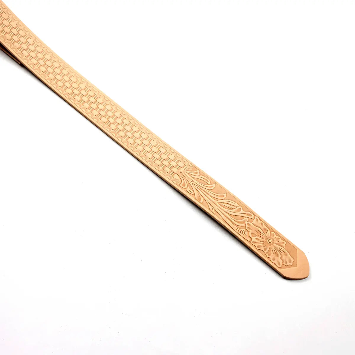 Straight Weave Vegetable Tanned Embossed Belt Blanks 9-10oz.