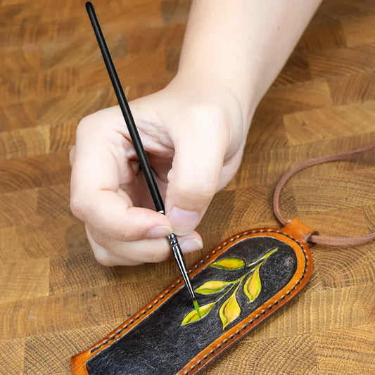 Fine Paint Brush Sets for Leathercraft Painting.