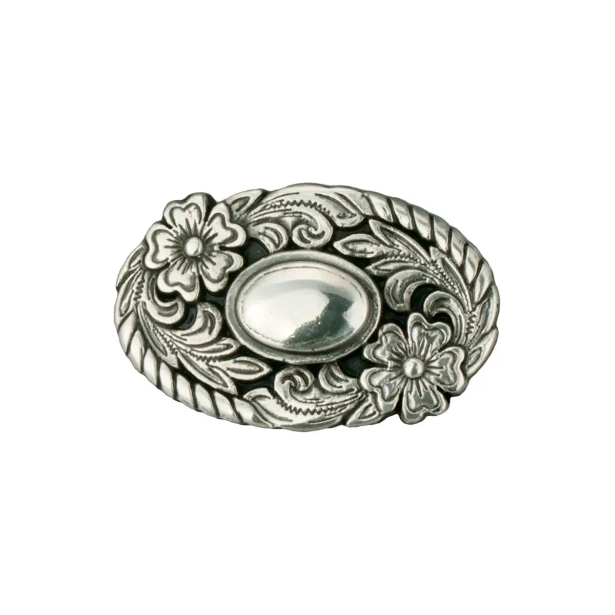 3D Floral Decorative Screw Back Conchos - Oval.