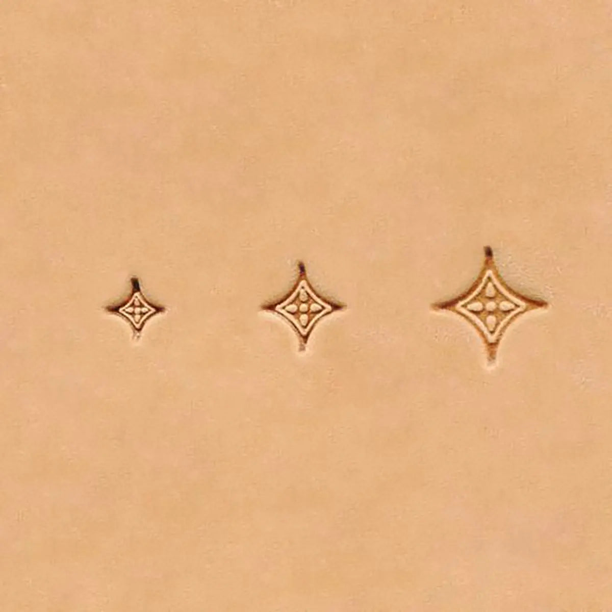 Ivan Geometric Diamond Dot 3 Pcs Leather Tooling Stamp Set.