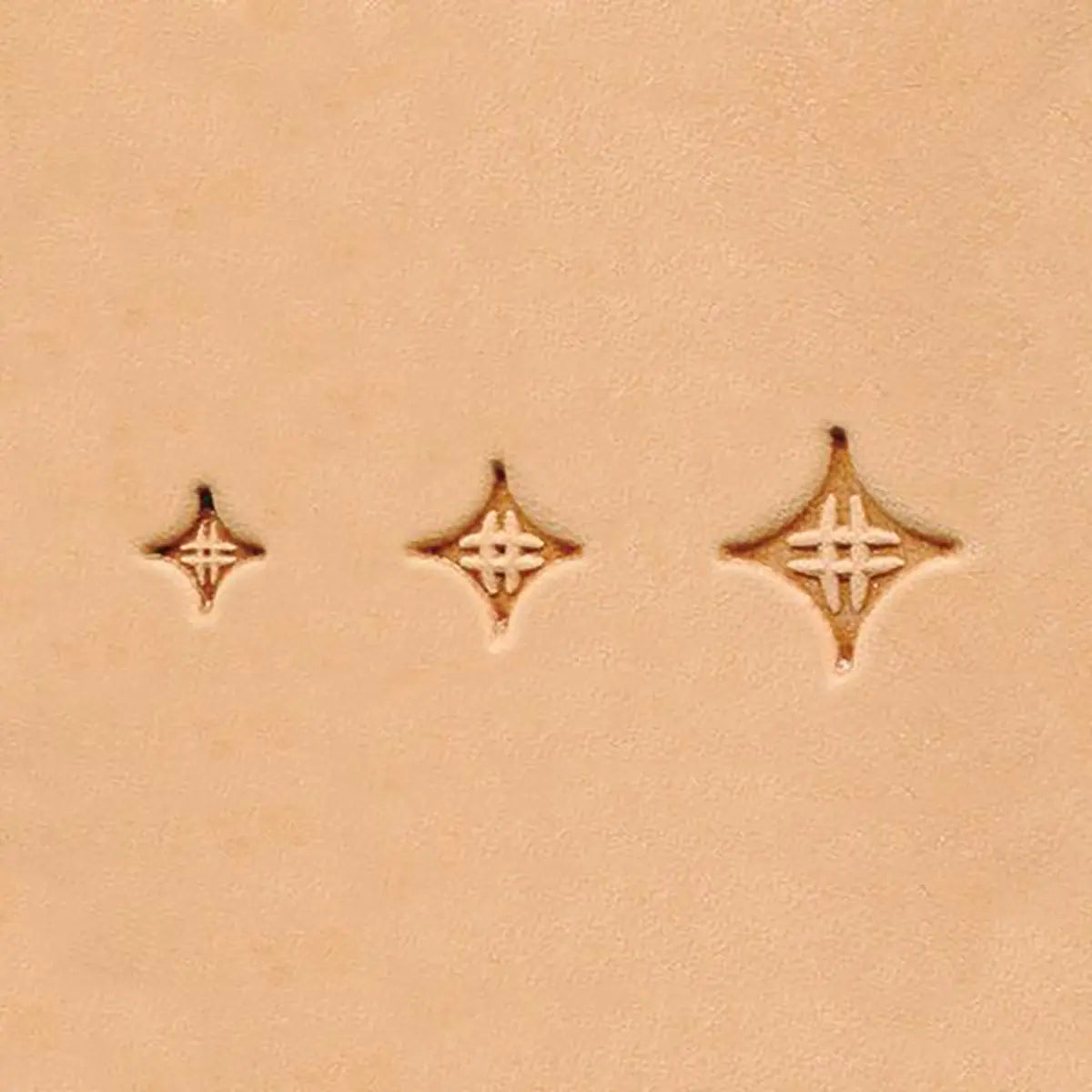 Geometric Diamond Line Stamp 3 Piece Set for Leather Tooling Patterns.