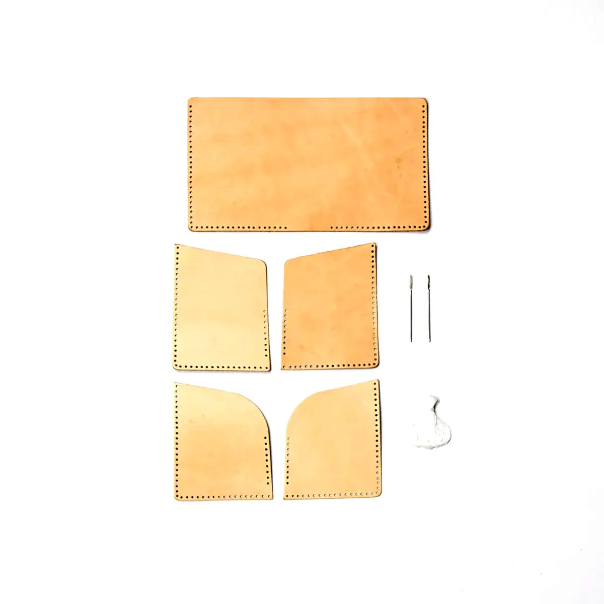 MakerAid Slim and Trim Leather Bifold Wallet Beginner Kit.