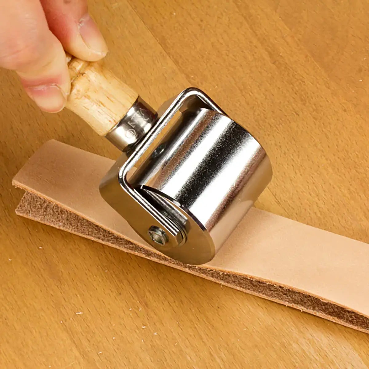 Metal Roller Tool for working leather.