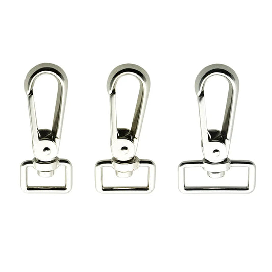 Nickel Ribbon Swivel Spring Snaps.