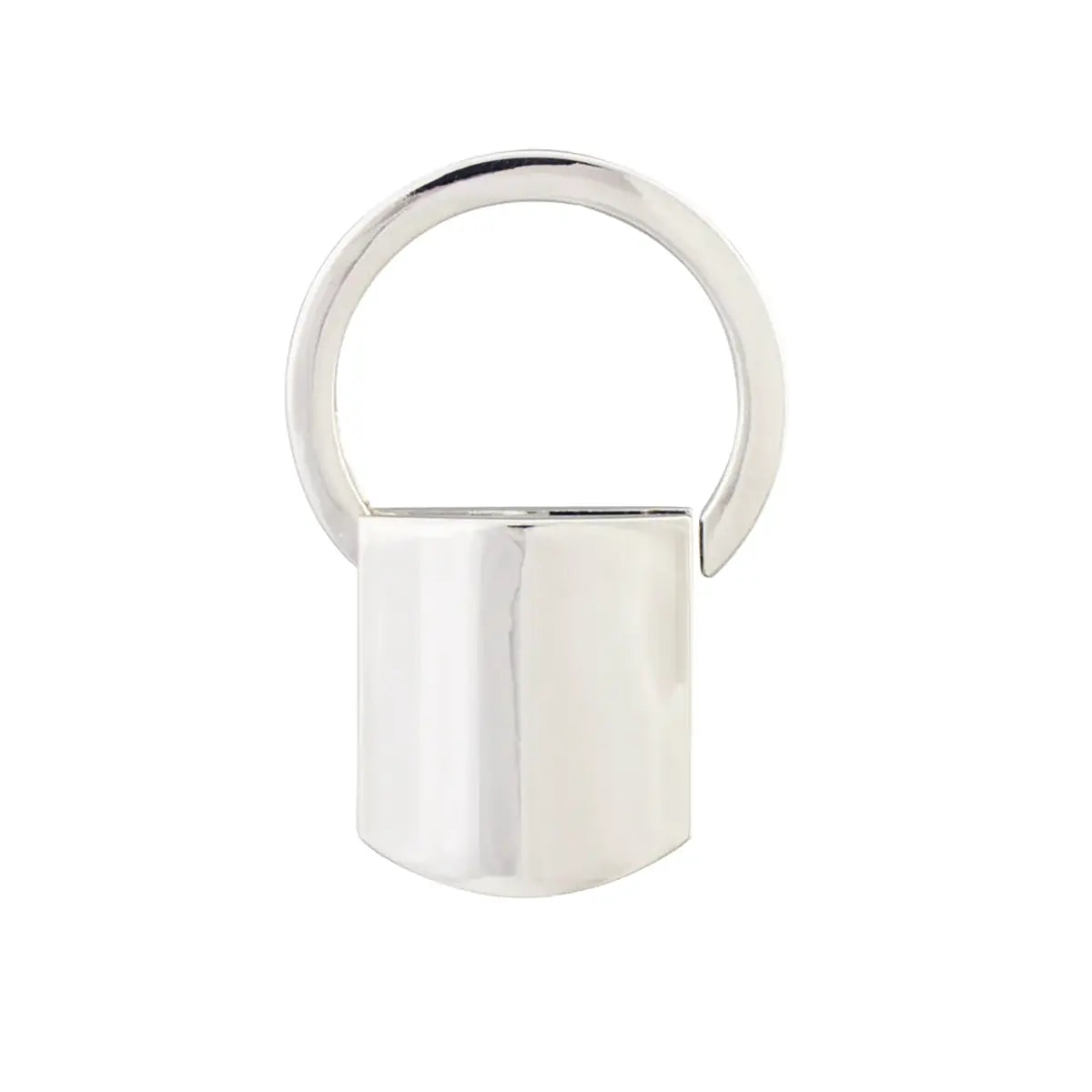 Ivan Nickel Twist Key Ring.