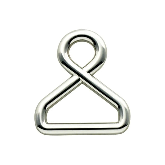 Nickel Twist Strap Loops - 1 Inch.