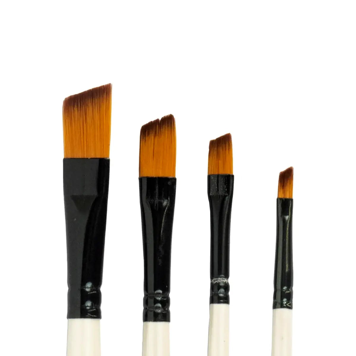 Nylon Angular Brush 4 Piece Set for Leather Painting.