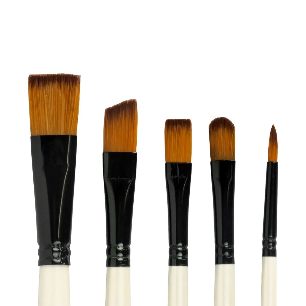 Nylon Artist Brush 5 Piece Set for Leathercrafters.