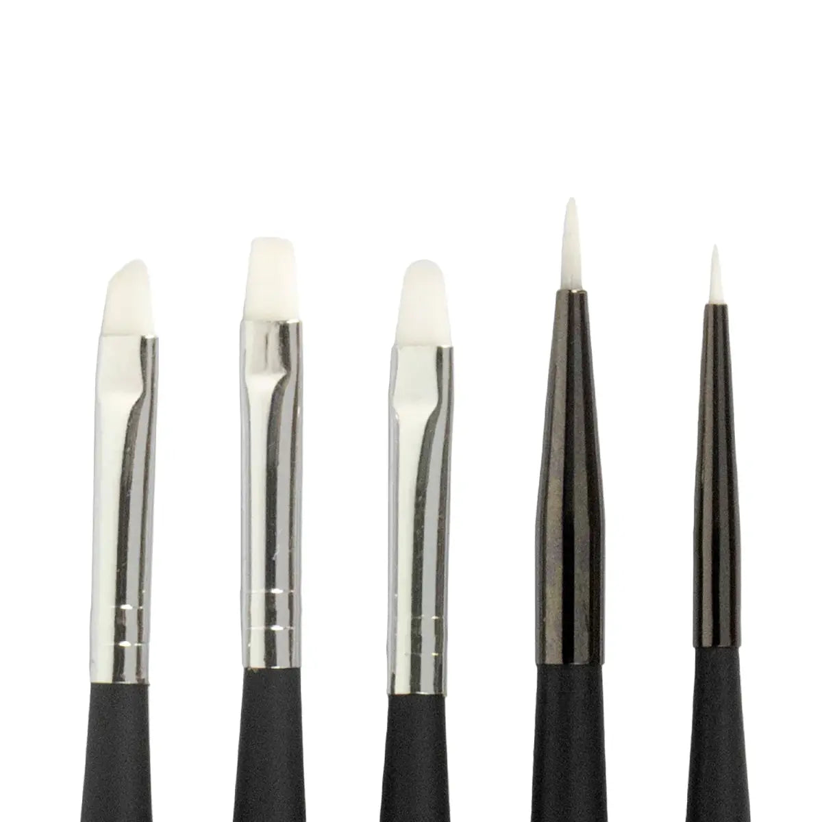 Nylon Detail Brush 5 Piece Set for Fine Leather Painting.