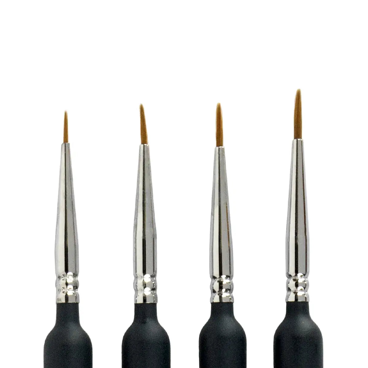 Nylon Round Detail Brush 4 Piece Set for Detailed Leather Painting.