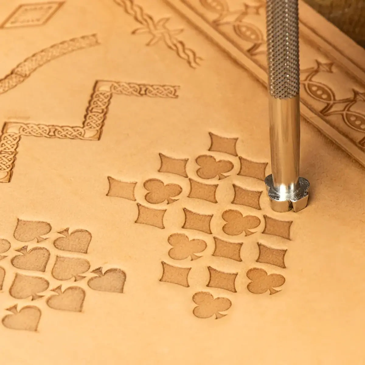 Ivan Playing Card 4 Piece Stamp Set for Leather Carving.