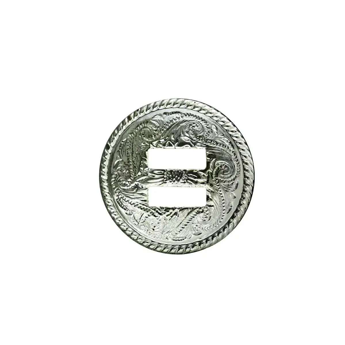 1 Inch Rope Edge Decorative Slotted Conchos.