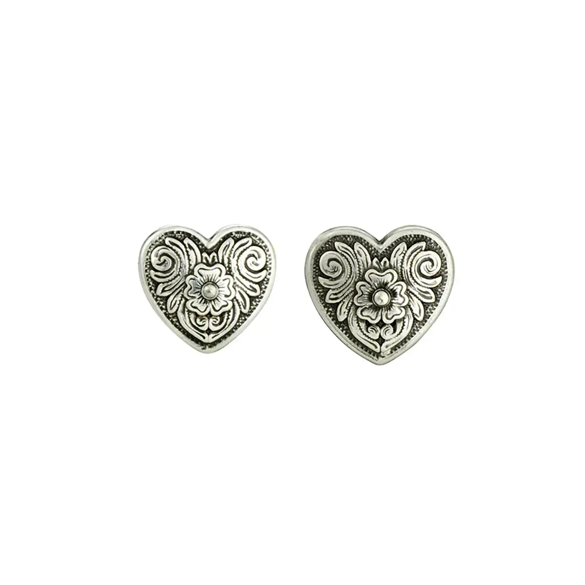 Diablo Heart Screw Back Conchos.