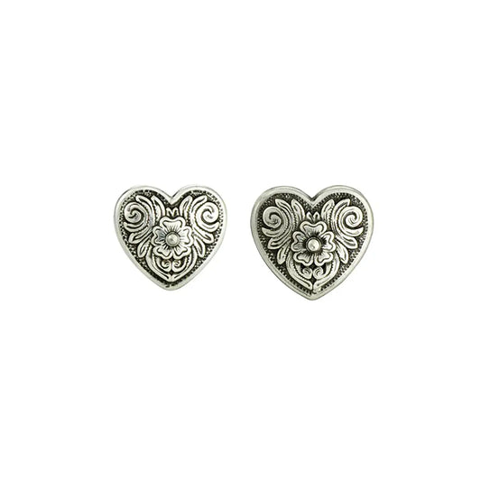 Diablo Heart Screw Back Conchos.