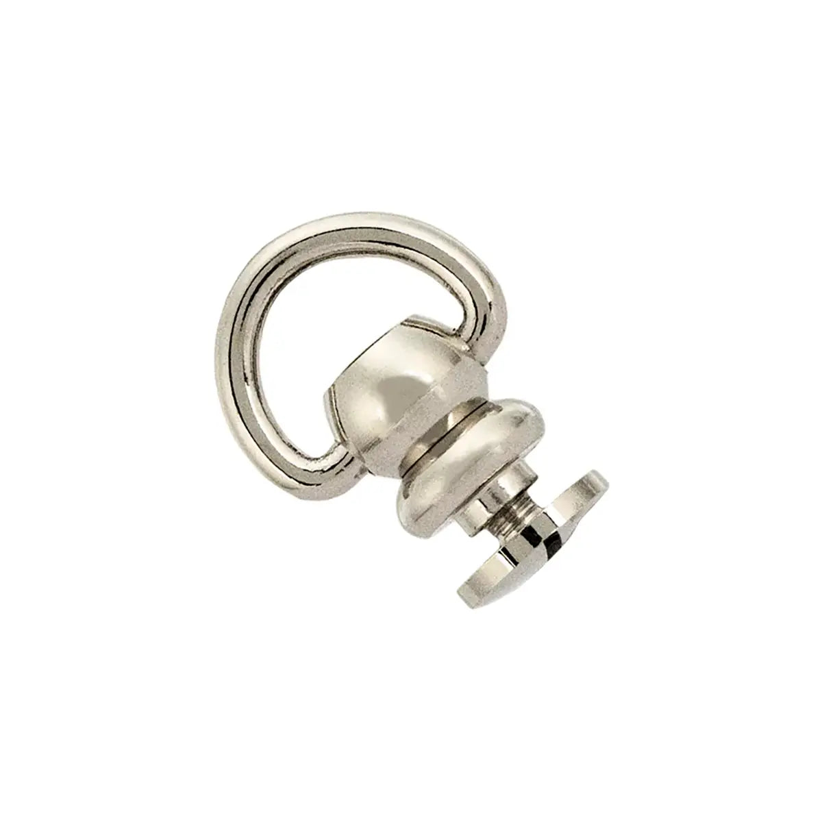 Nickel Round Solid Brass Swivel Loops.